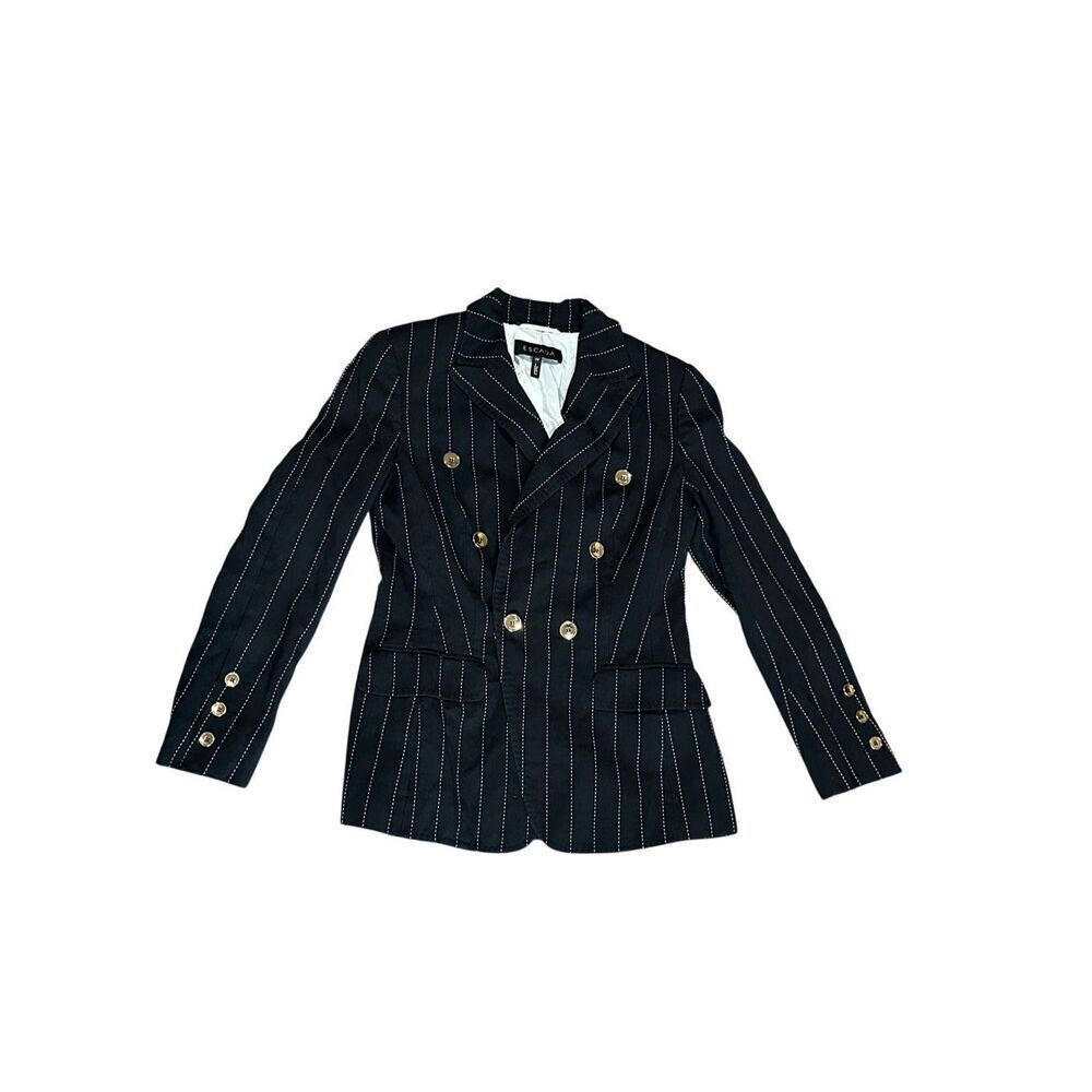 Escada vintage pinstripe double breasted blazer jacket 36 Small 6/8